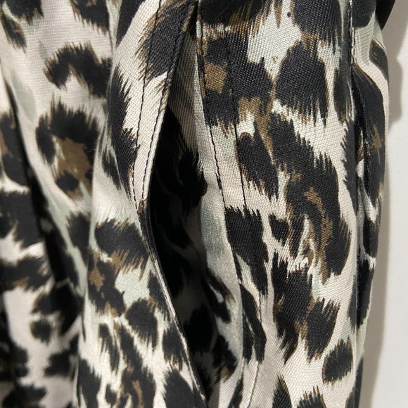 DVF Black and Leopard Print Wrap Dress Size 0 - Picture 8 of 8